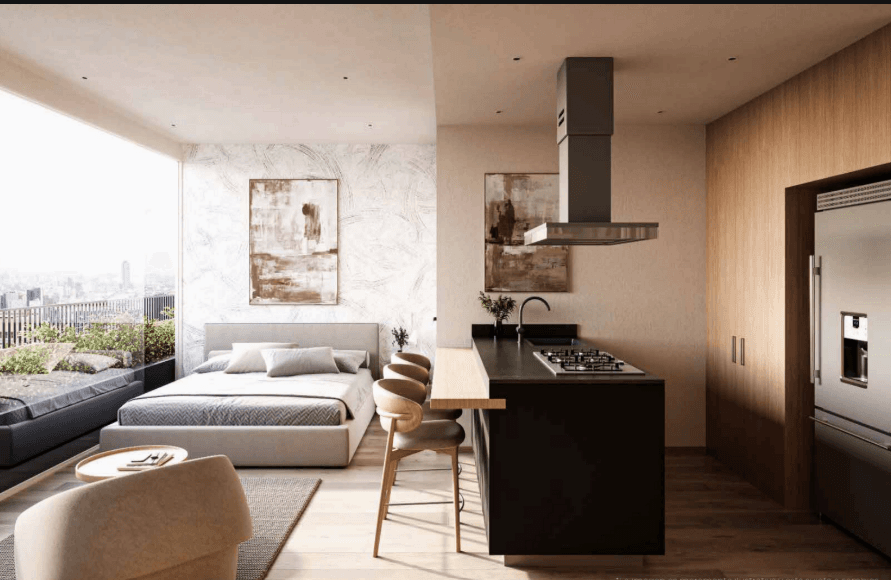 Departamento nuevo en venta San Rafael CDMX - Cocina