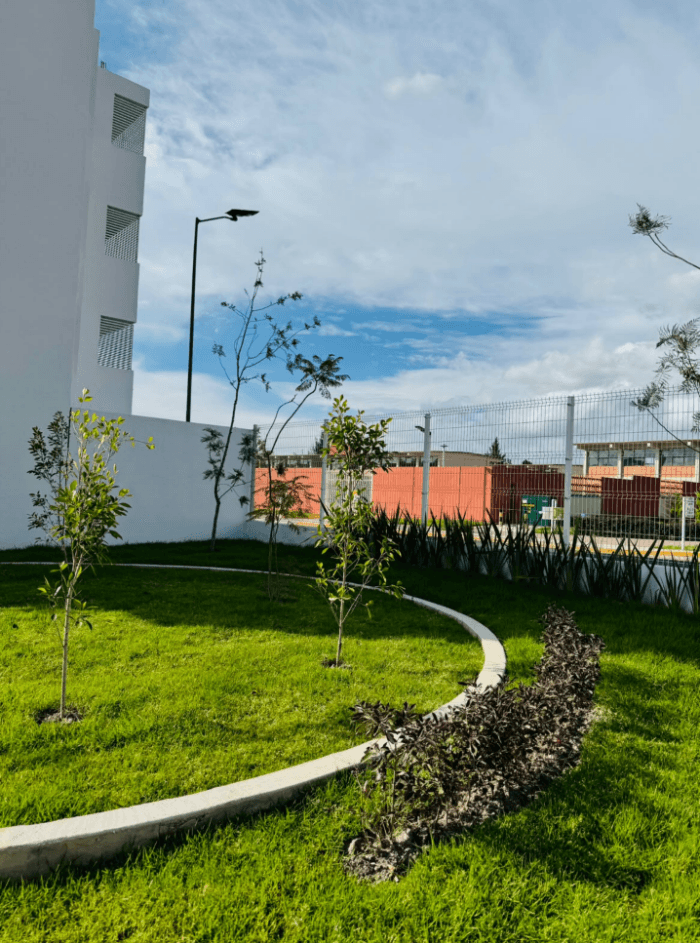 Departamento nuevo en planta baja en renta Ojo de Agua - Areaas verdes