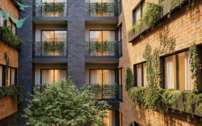 Departamento en venta en colonia San Rafael CDMX - Fachada interna