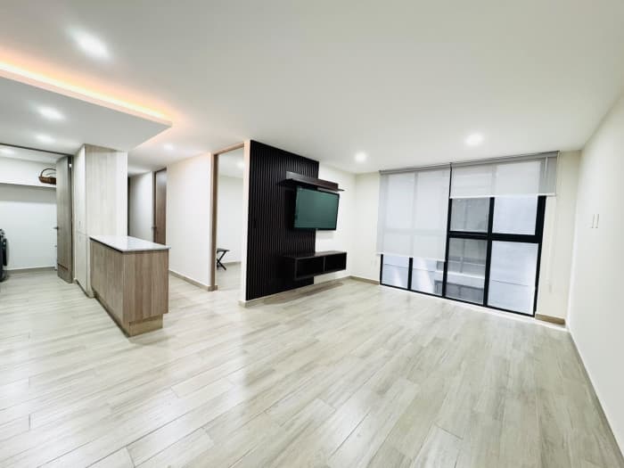 Renta departamento cerca de Reforma e Insurgentes CDMX - Estancia sala comedor