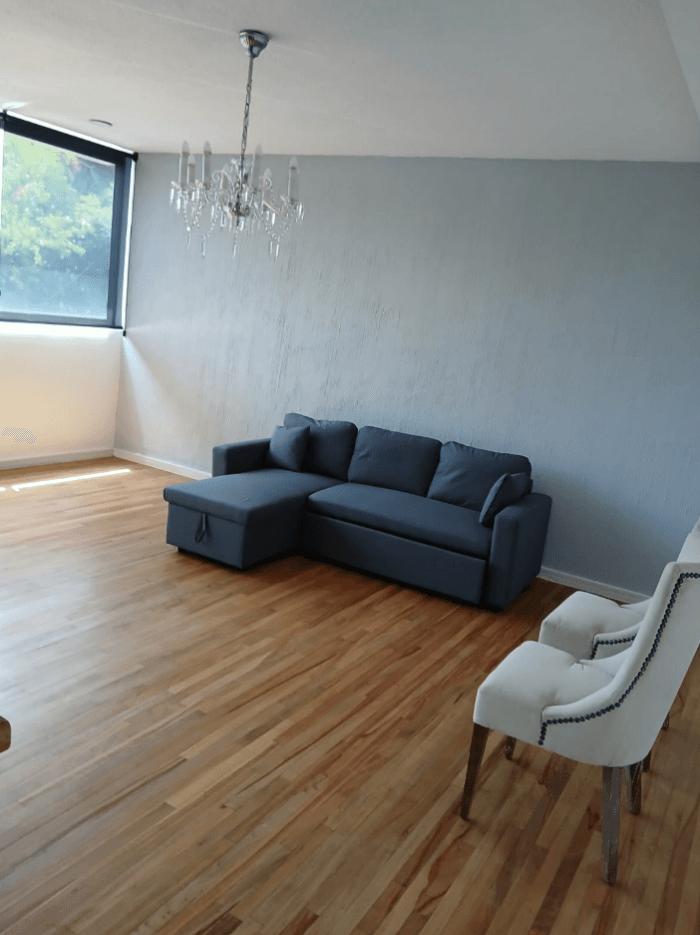 Departamento en renta con elevador en Polanco - Estancia