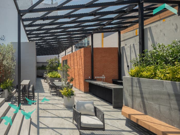 Departamento en venta en colonia Hipódromo CDMX - Terraza