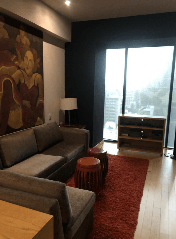 Departamento de lujo amueblado en renta Reforma CDMX - Sala
