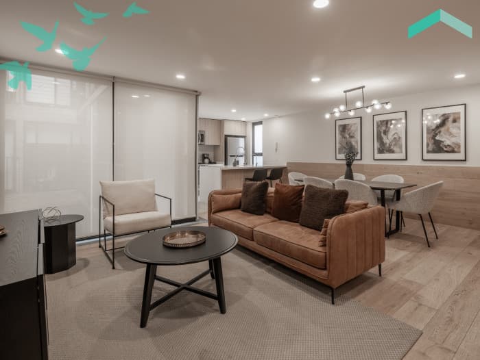 Departamento en venta en colonia Hipódromo CDMX - Estancia sala comedor