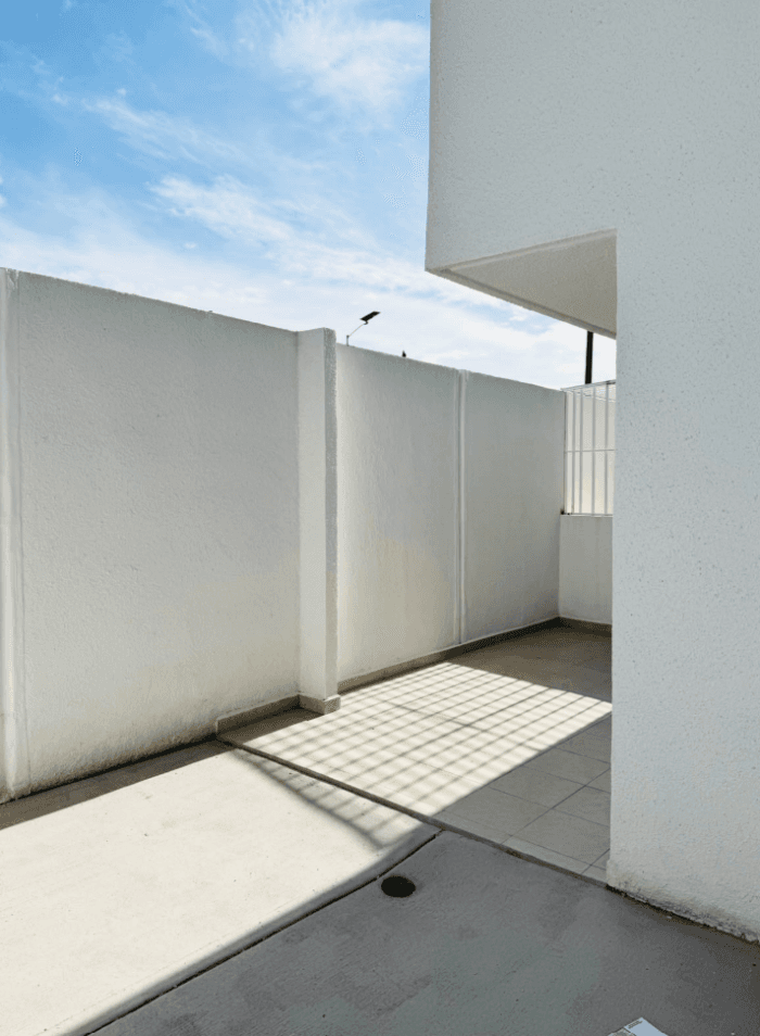 Departamento nuevo en planta baja en renta Ojo de Agua - Patio trasero