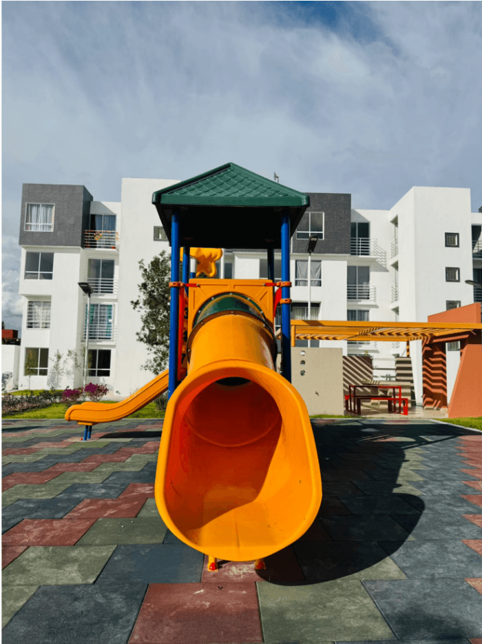 Departamento nuevo en planta baja en renta Ojo de Agua - Area de juegos