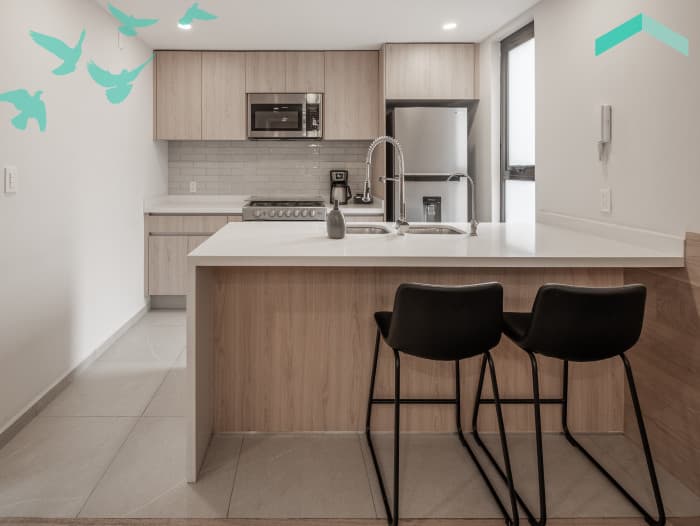 Departamento en venta en colonia Hipódromo CDMX - Cocina