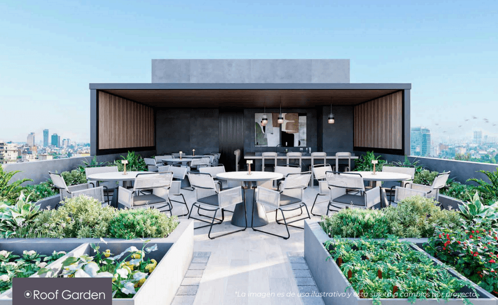 Departamento nuevo en venta Escandon CDMX - Roof Garden
