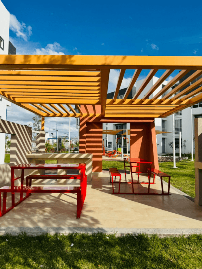 Departamento nuevo en planta baja en renta Ojo de Agua - Asador