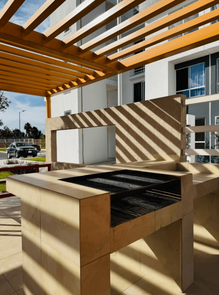 Departamento nuevo en planta baja en renta Ojo de Agua - Asador