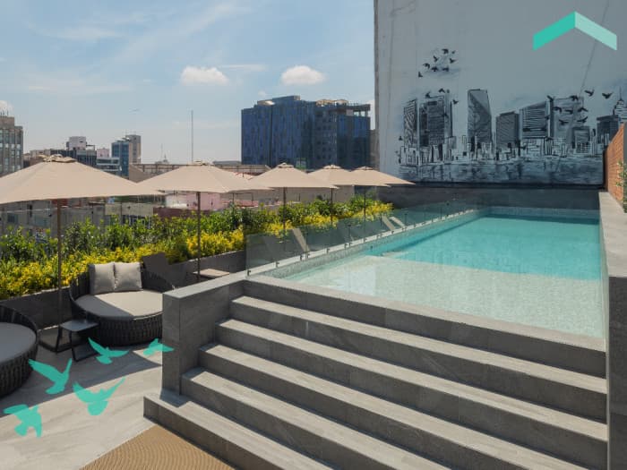 Departamento en venta en colonia Hipódromo CDMX - Alberca